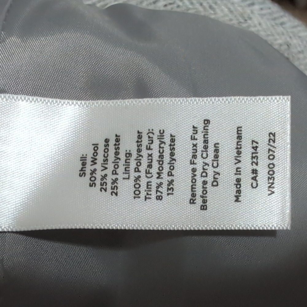 Talbots Structured Gray Herringbone Wool-Blend Tw… - image 4